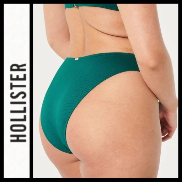 NWT Hollister Curvy High Waist Ribbed Bikini Bottoms - Picture 2 of 9